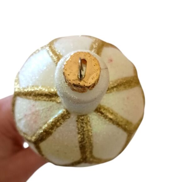 2 LARGE Glass Teardrop Finial Ornaments 12" Christmas Hand Blown Iridescent Vtg. - Picture 5 of 14